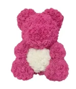 nounours en rose rose et blanche