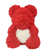 nounours en rose rouge et blanc
