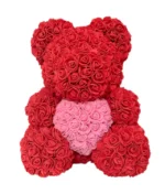 nounours en rose rouge et rose