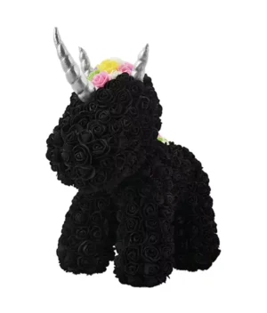 Licorne en rose noir