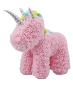 Licorne en rose rose