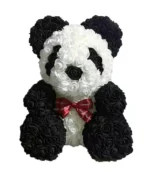 panda en rose blanche